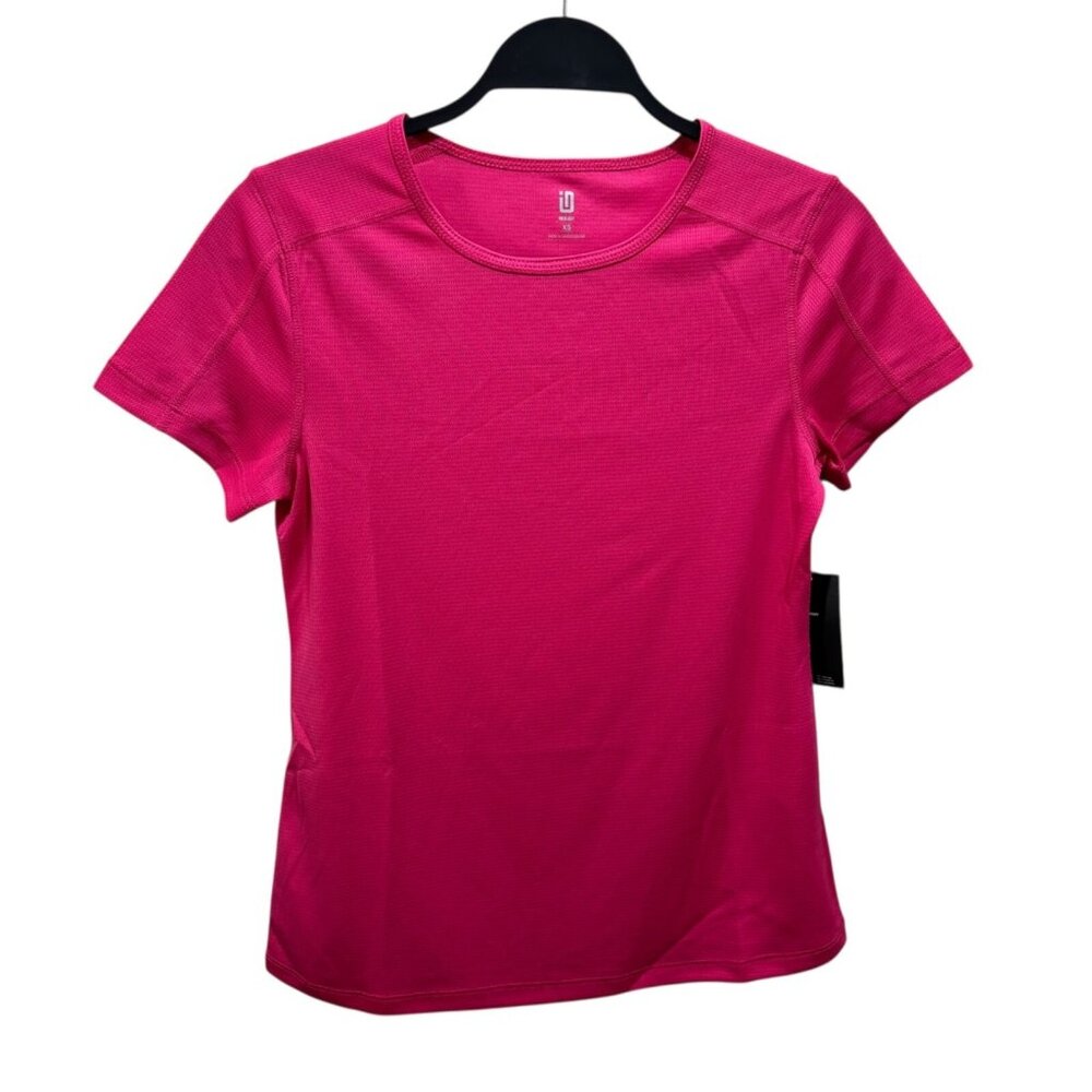 Ideology Womens Size XS Fiery Pink Mesh Athletic Athleisure Wicking T-Shirt NWT - Picture 1 of 6